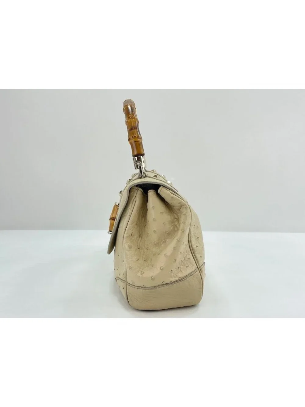 Gucci Handbag Bamboo Beige